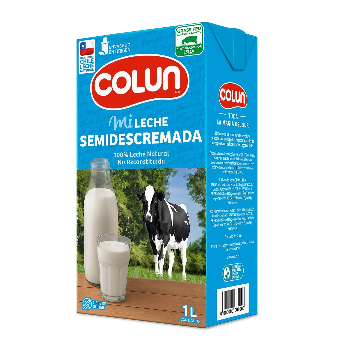 Leche Semidescremada Colun 1Lt