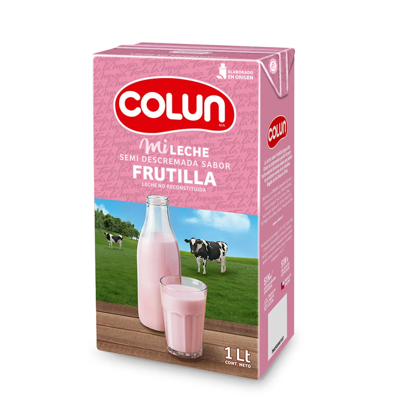 Leche Semidescremada Frutilla Colun 1Lt