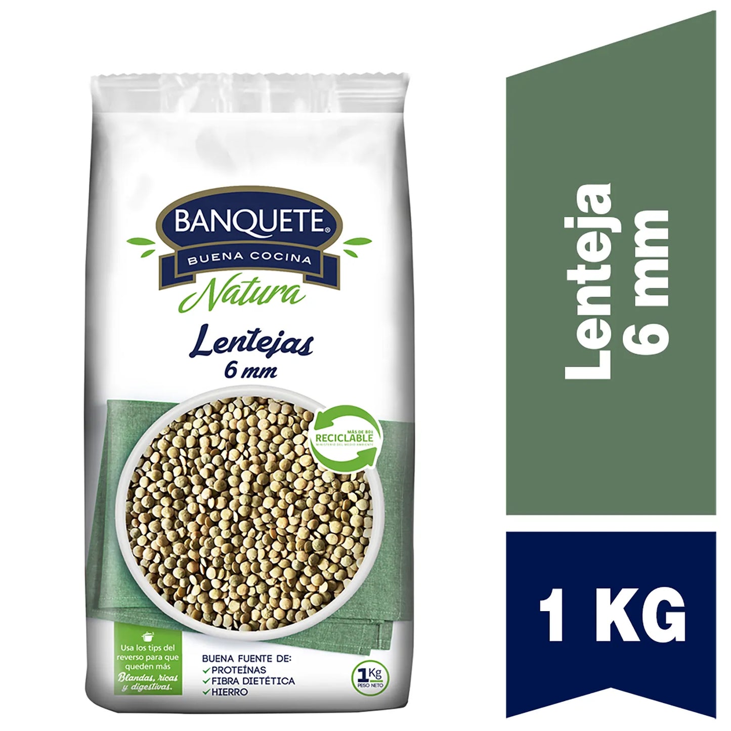 Lentejas Banquete 6m.m 1kg