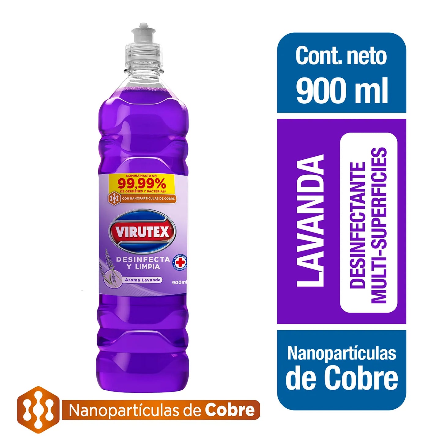 Limpiador Líquido Desinfectante Virutex Lavanda 900 ml