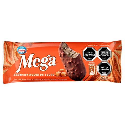 Helado Mega  Savory Crunchy Dulce Leche 90 ml