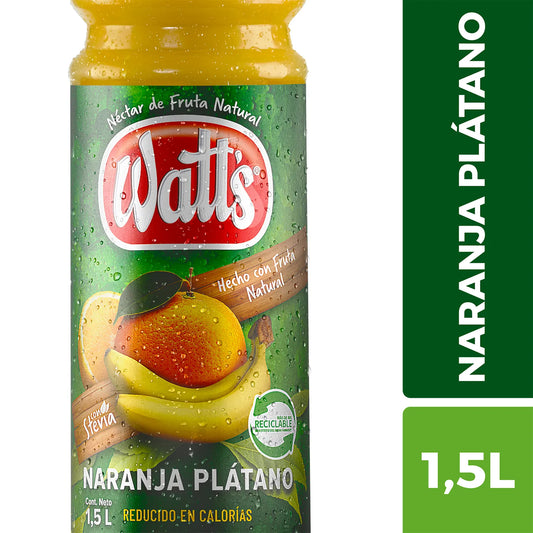 Néctar Watt's Naranja Plátano 1.5 Lt