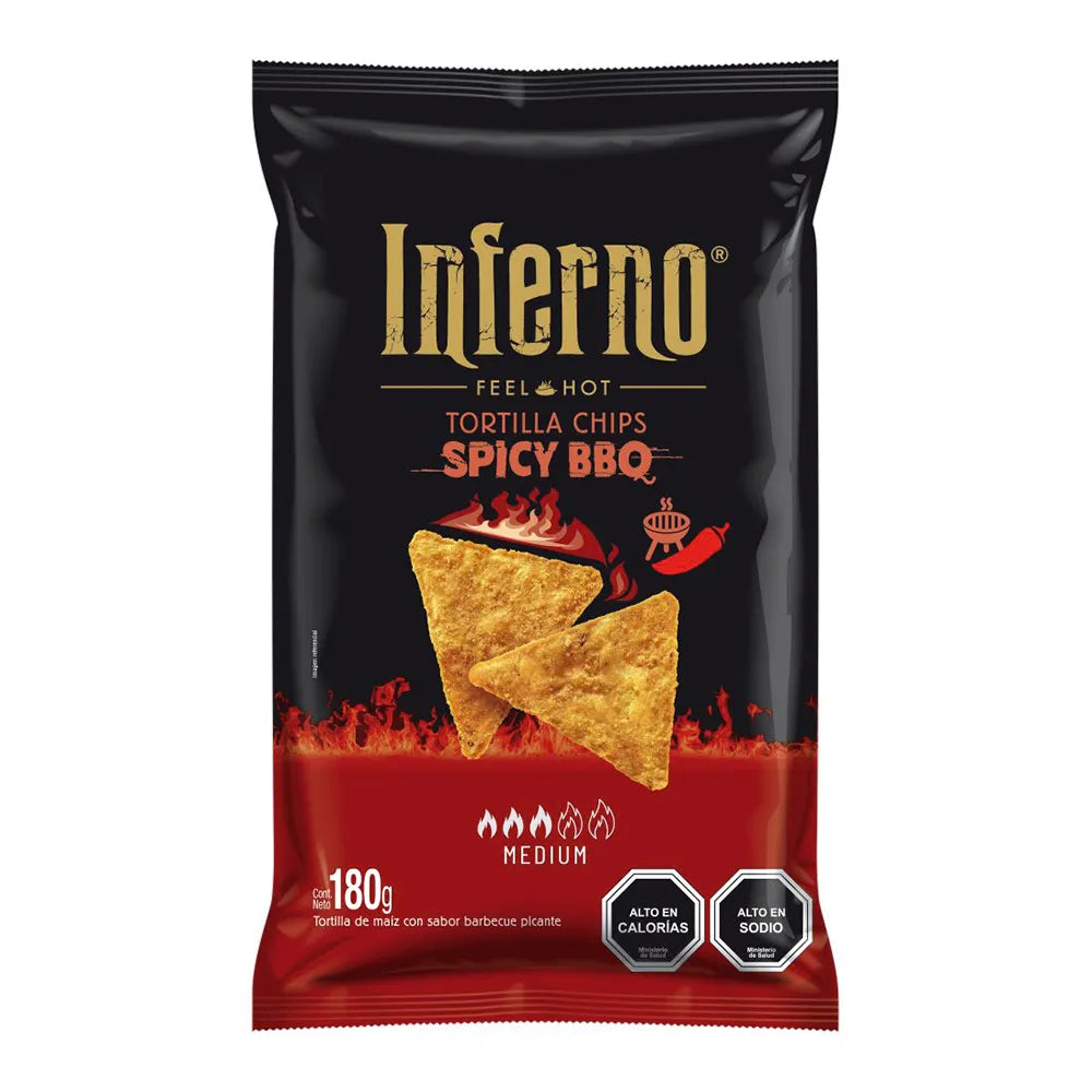 Tortilla Chips Bbq Picante Inferno 180g