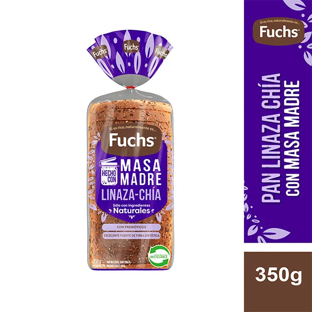 Pan Linaza Chía Fuchs 350 Gr