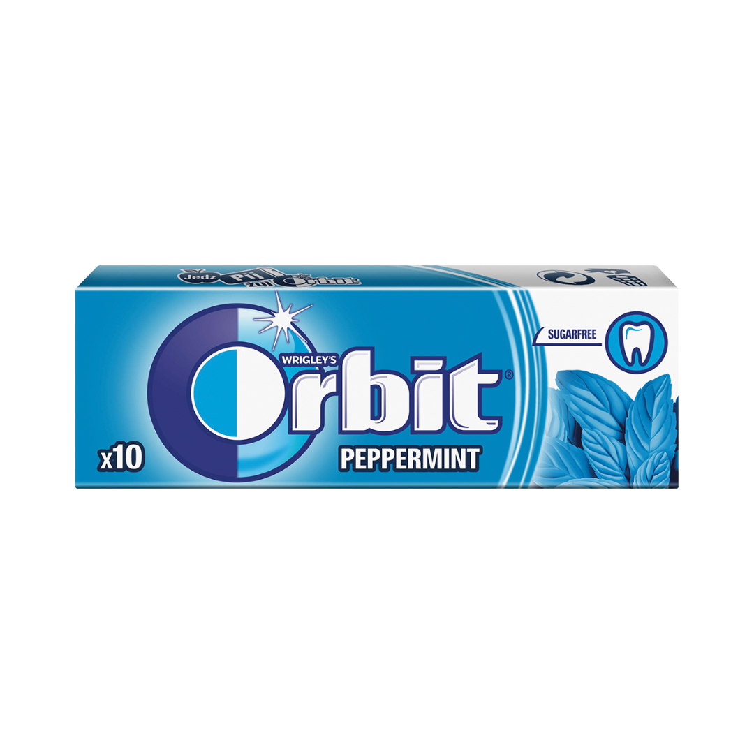 Chicles Orbit Peppermint 10un 14g