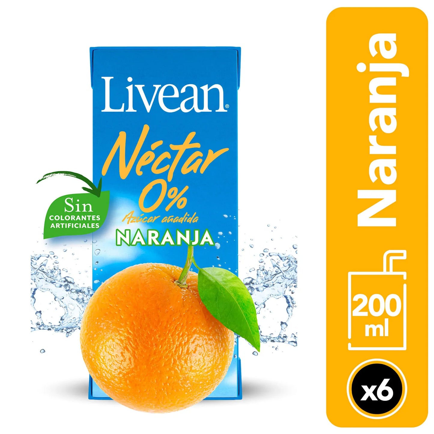 Nectar Naranja Livean 200ml 6un