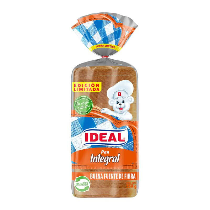 Pan de Molde Integral Ideal 350g