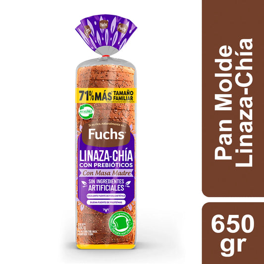 Pan De Molde Linaza Chía Fuchs 650g