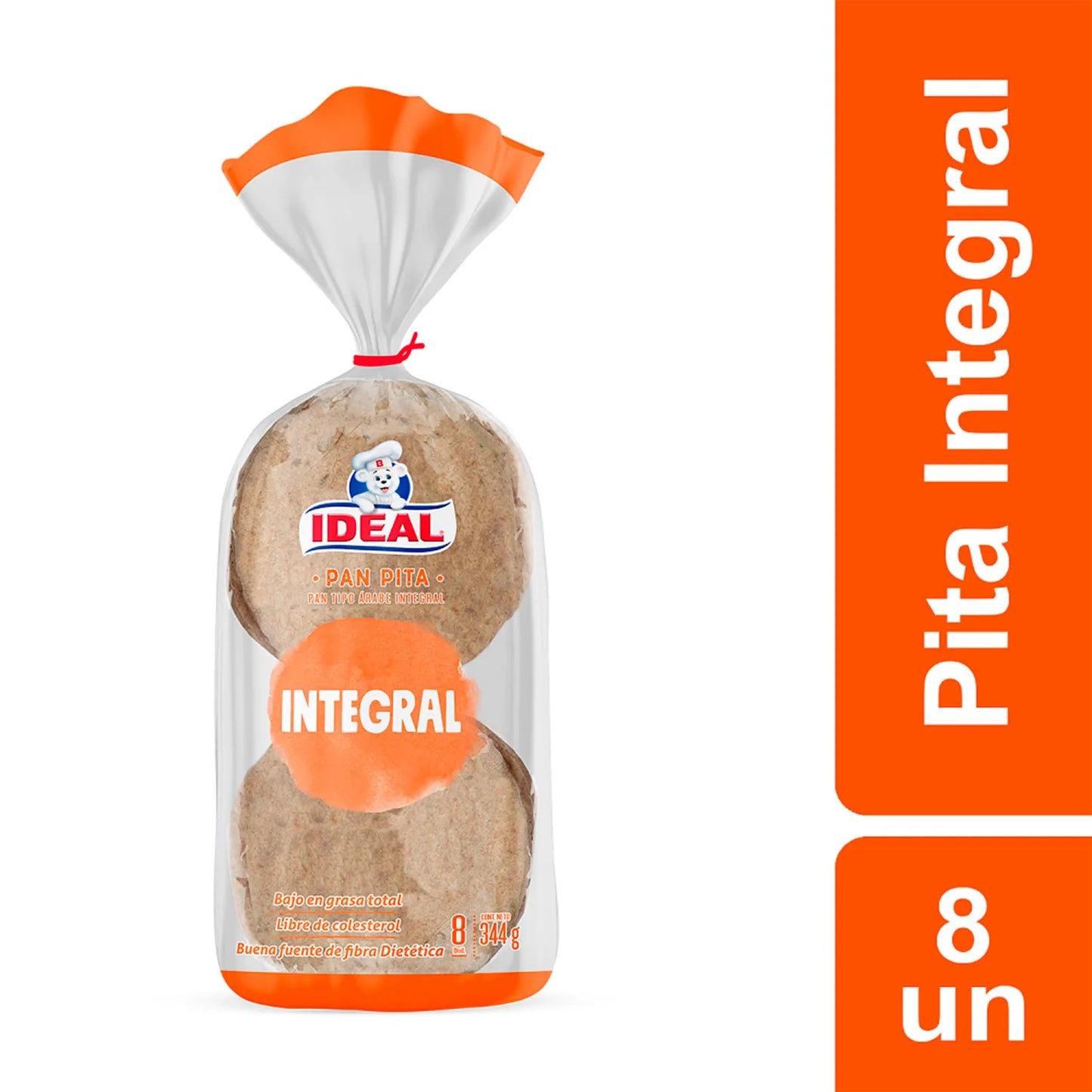 Pan Pita Integral Ideal 344g