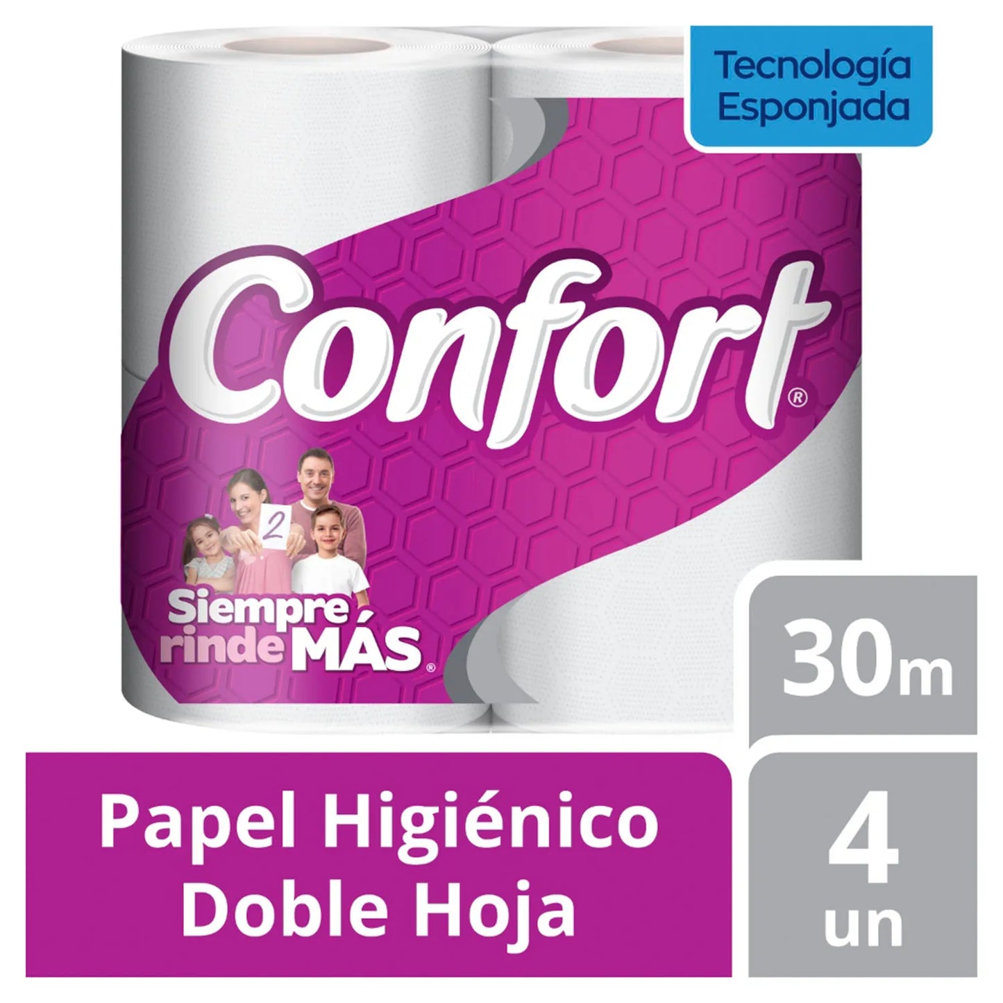 Papel Higenico Confort Doble Hoja 4un