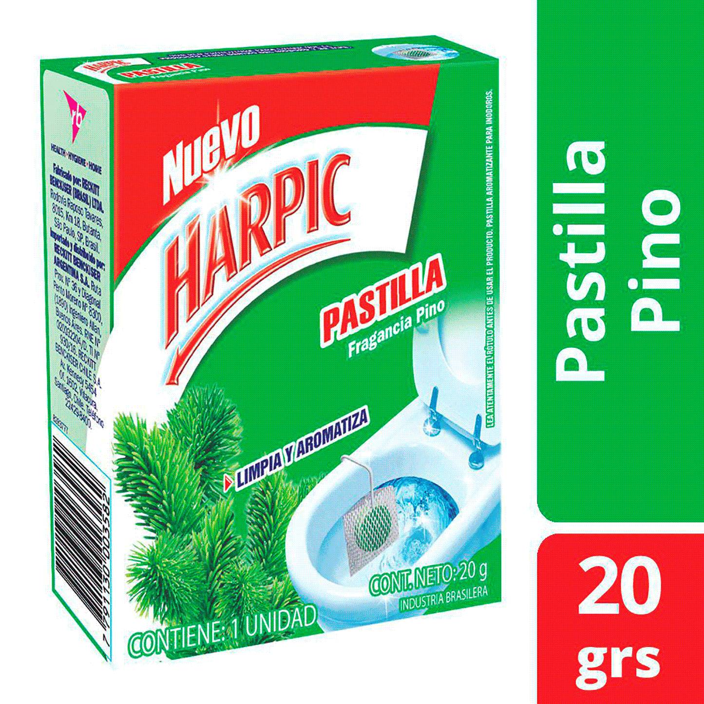 Harpic Pastilla Para Inodoros Pino 20G