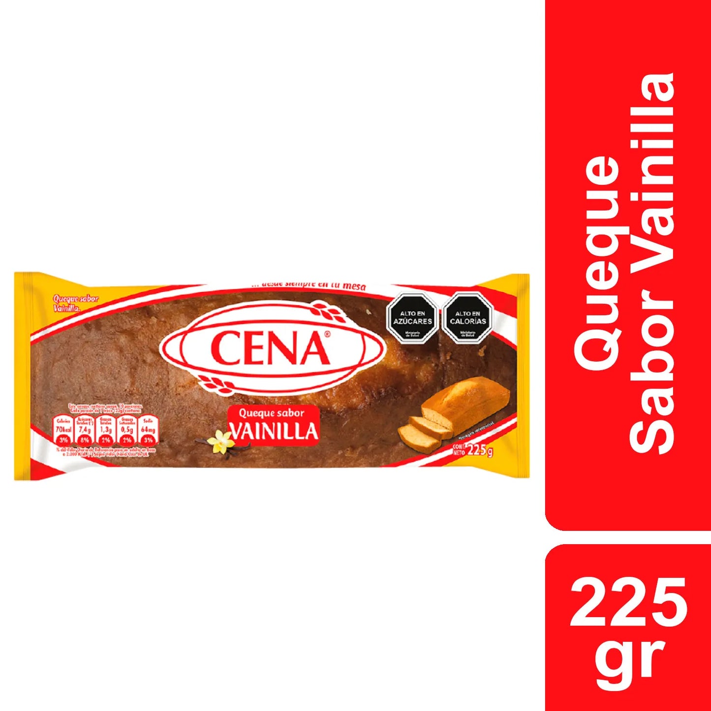 Queque Clásico Vainilla Cena 225 Gr