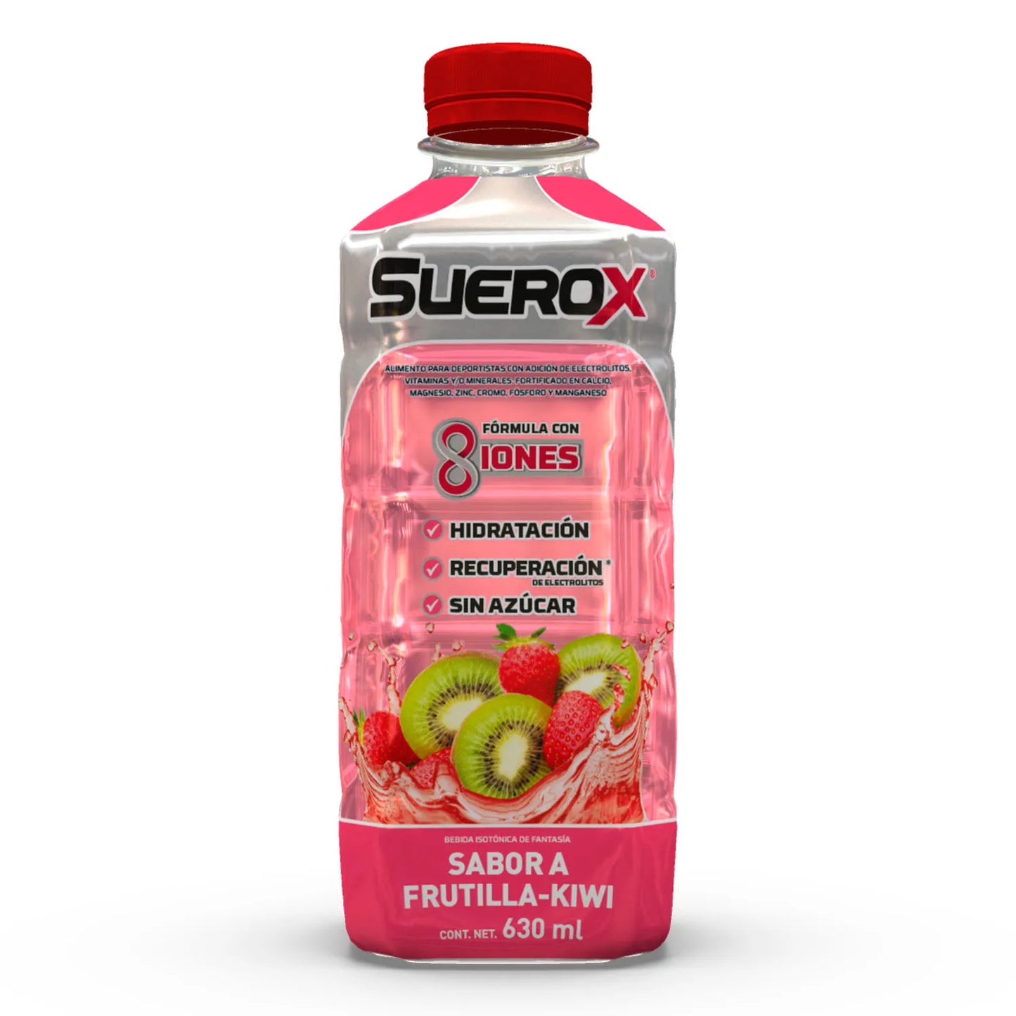 Bebida Isotonica 8 Iones Frutilla Kiwi Suerox 630ml