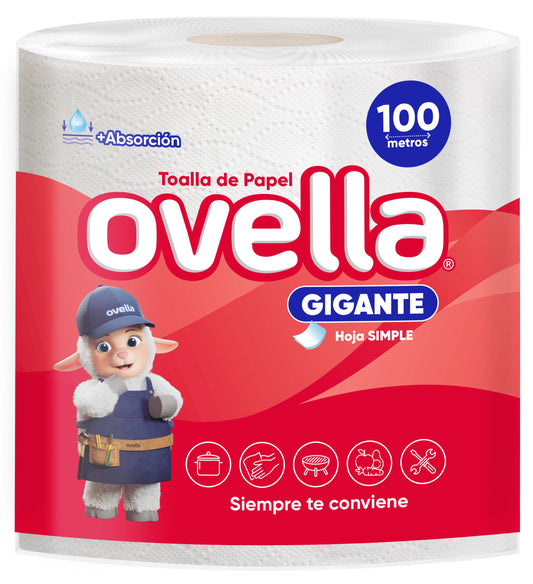 Toalla De Papel Ovella Gigante 100 Mts