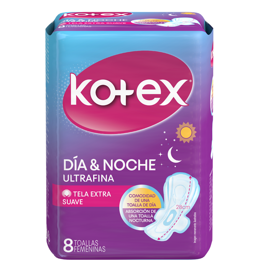 Kotex Día y Noche Tela Extra Suave 8 U