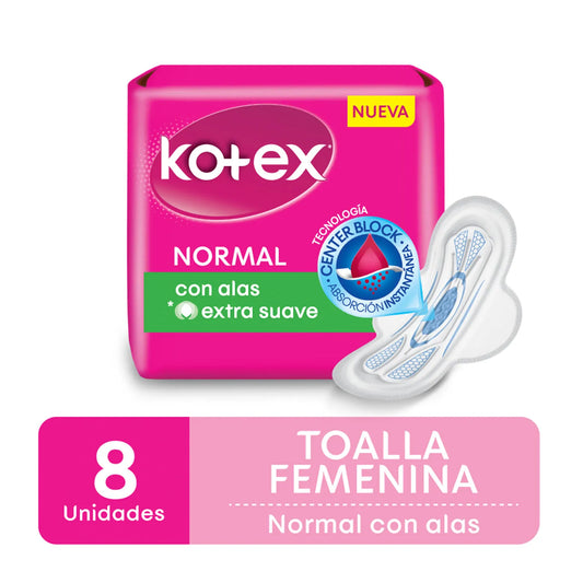 Kotex Normal Suave con Alas 8 Un