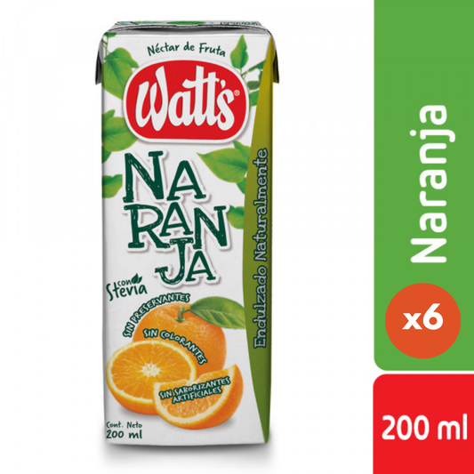 Nectar Naranja Watts 200ml 6un