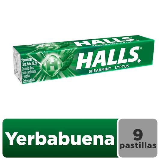 Halls Lyptus Hierba Buena 9 Porciones 25g