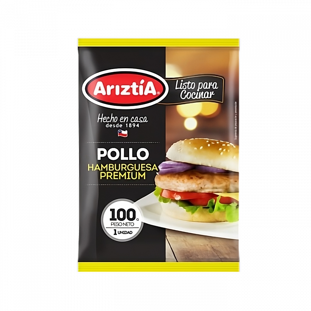 Hamburguesa de Pollo Ariztia 100g