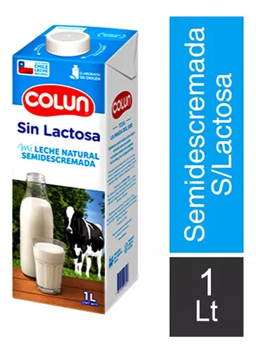 Leche Semi Descremada Sin Lactosa Colun 1L