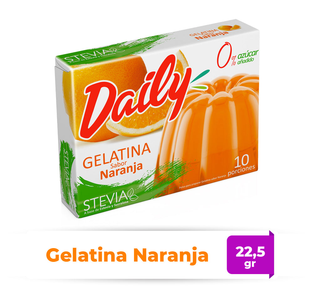 Gelatina Naranja Daily 10 Porciones 22g