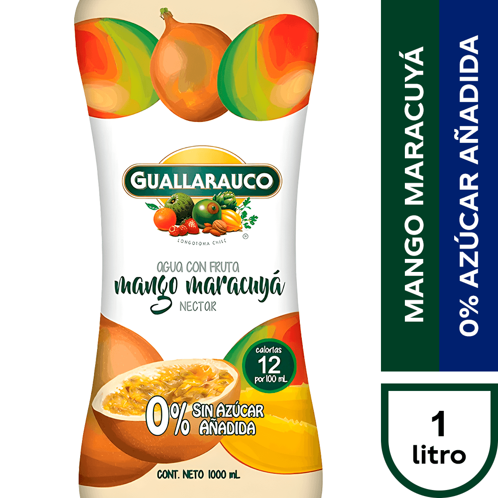 Agua Guallarauco Mango Maracuya 1Lt