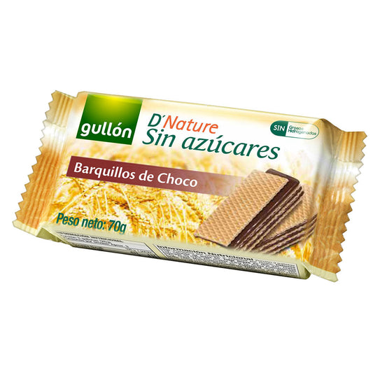 Barquillos Chocolate Sin Azúcar Gullón 70g