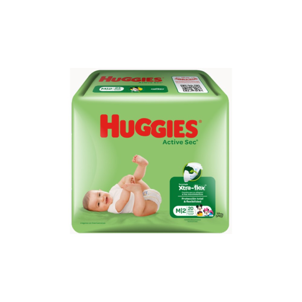 Huggies Active Sec Talla M 20 Un