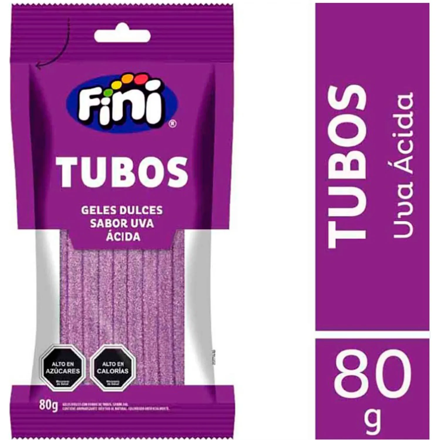 Tubos Fini Sabor Uva 80 G