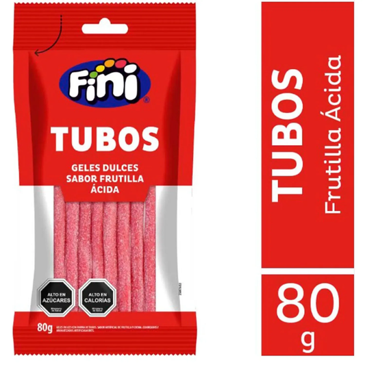 Tubos Fini Frutilla 80 G