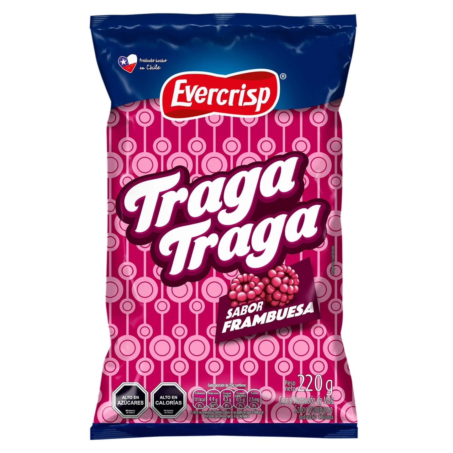 TRAGA TRAGA EVERCRISP FRAMBUESA 220 G