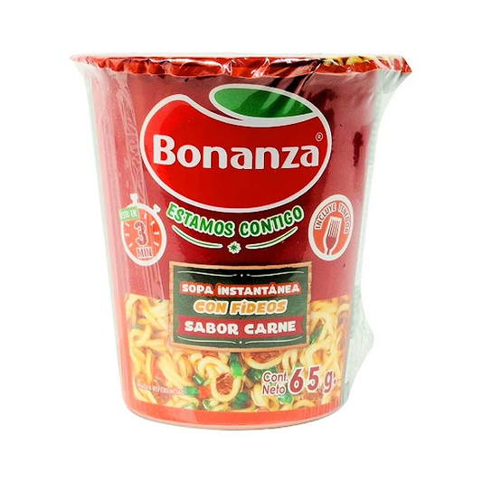 Vasito Fideos Bonanza Carne 65g