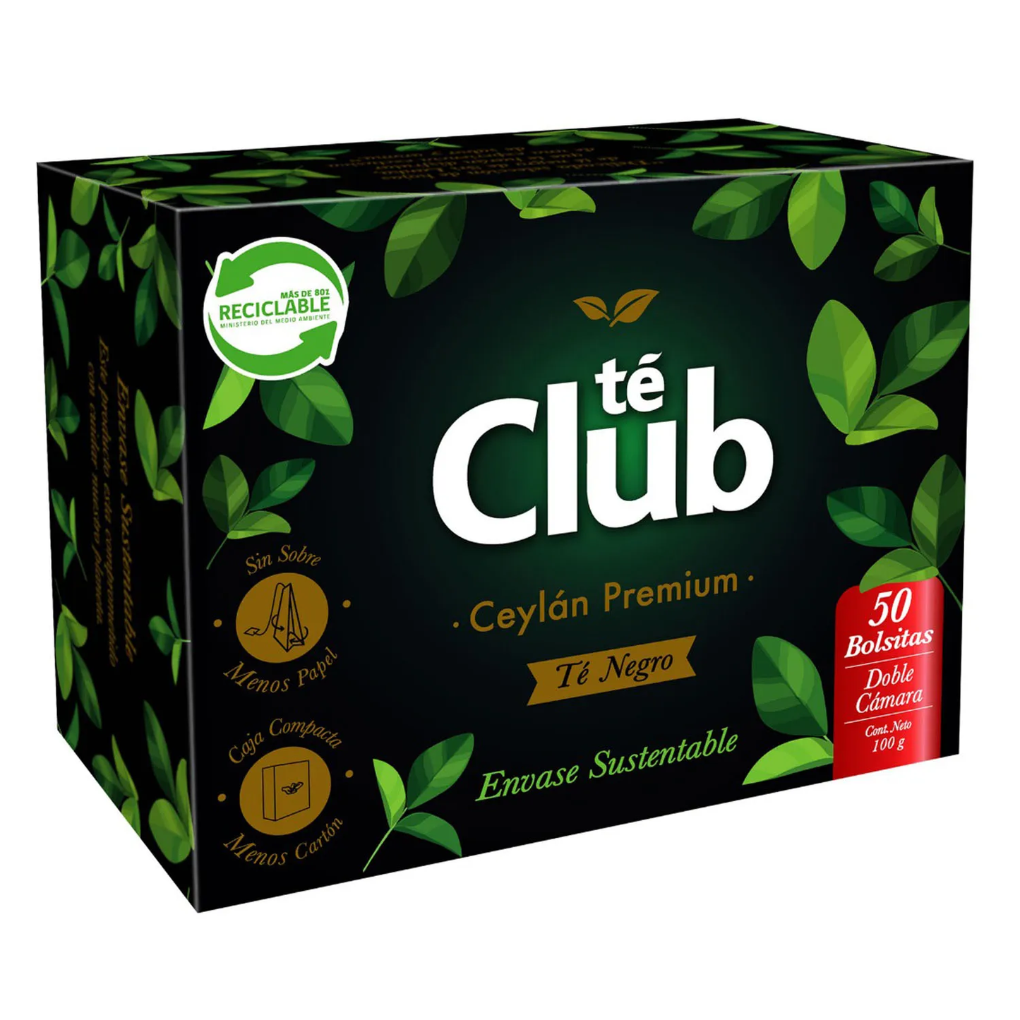 TE CLUB PREMIUM NEGRO 50 BLS