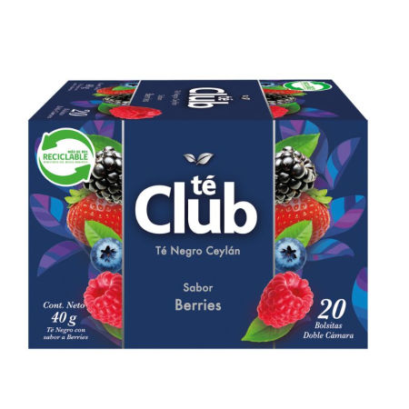 TE CLUB FRUTAS BERRIES 20 BOLSAS