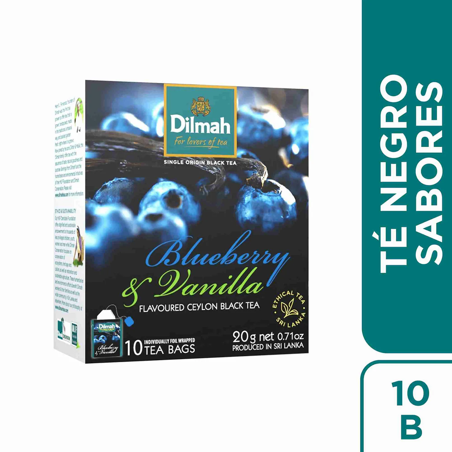 TÉ BLUEBERRY Y VAINILLA DILMAH 10 UN