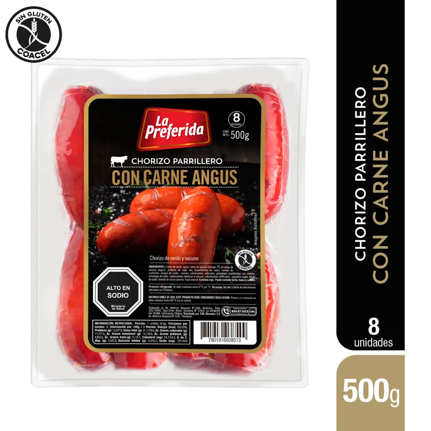 Chorizo Angus La Preferida 500g