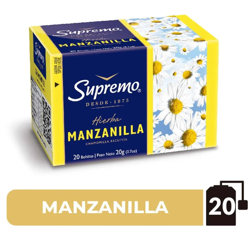 Te Manzanilla Supremo 20un 20g