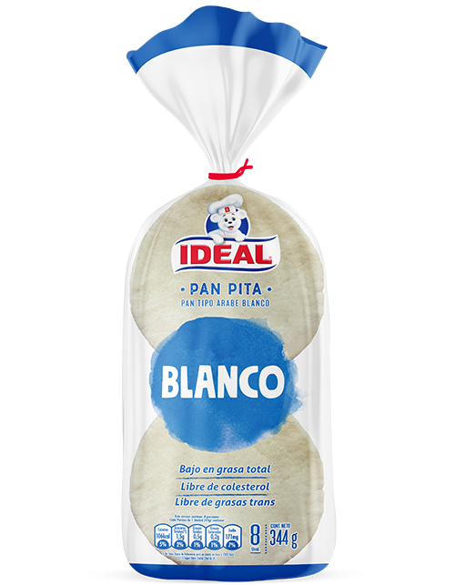 Pan Pita Blanco Ideal 8 Un 300 Gr