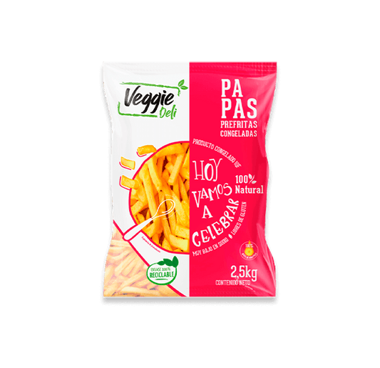 Papas Prefritas Veggie Deli 2.5 Kg