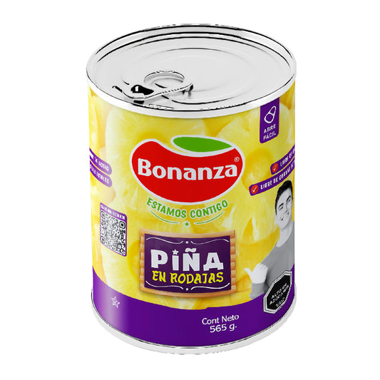 Piñas En Rodajas Bonanza 565 g