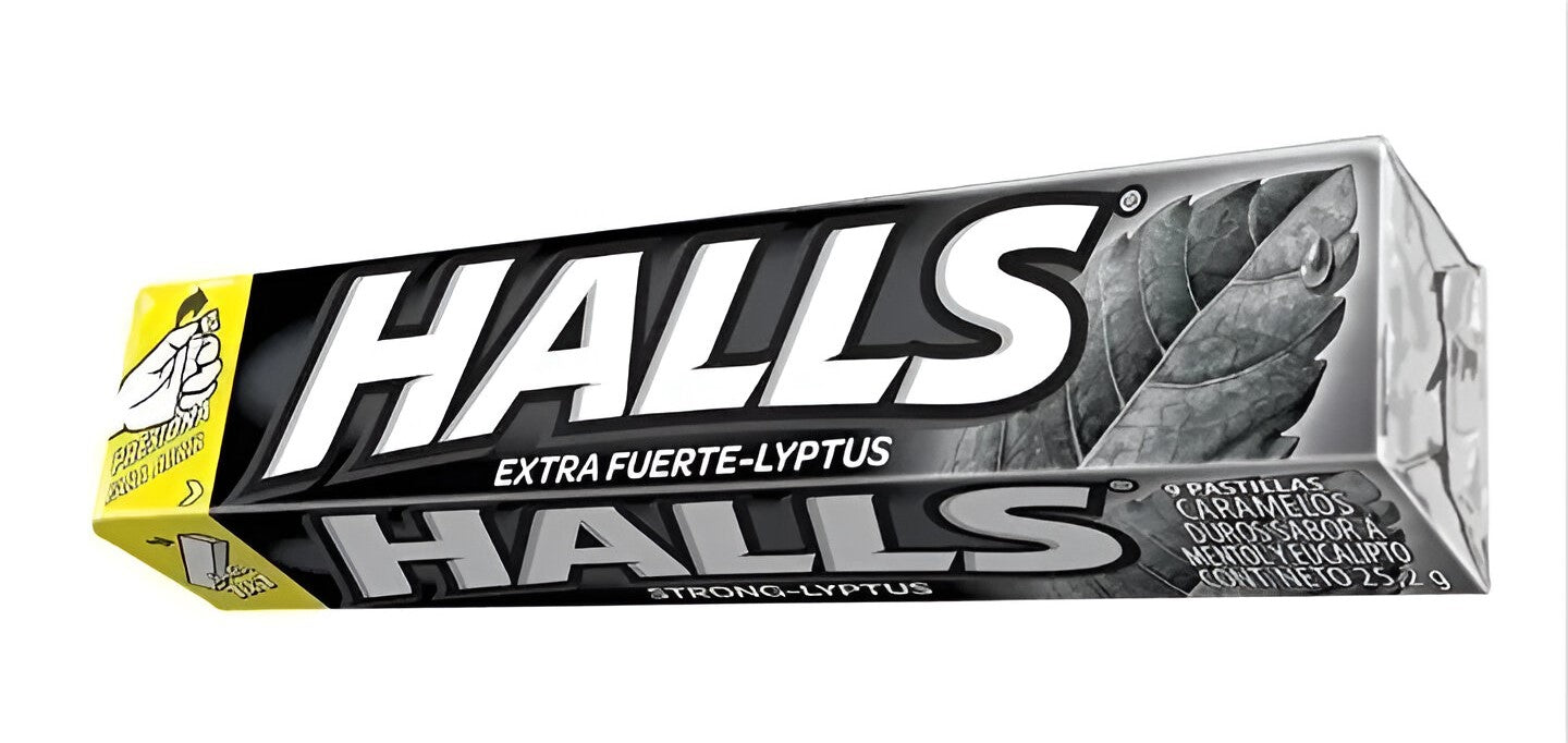 Halls Lyptus Menta Fuerte 9 Porciones 25g