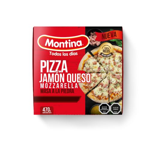 Pizza Jamón Queso Montina 470 Gr