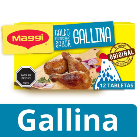 Caldo Sabor Gallina 12 Tabletas Maggi 132g