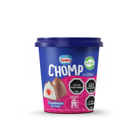 Bombón Helado Savory Chomp Frambuesa A La Crema 225 ml