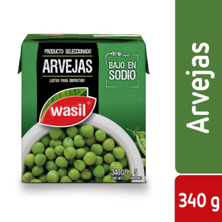 Arvejas Wasil 340 G