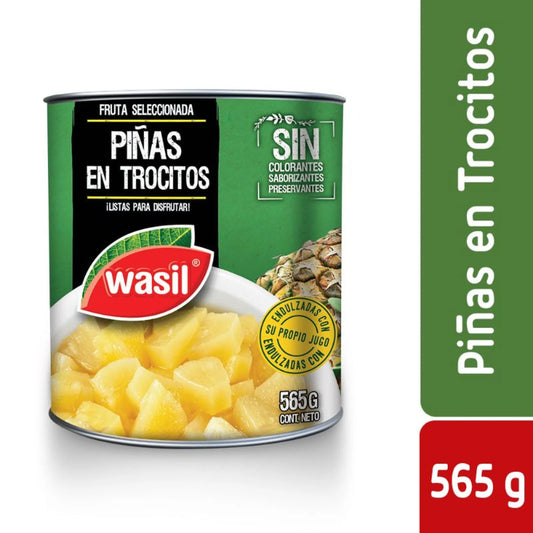 Piñas en Trocitos Wasil 565g