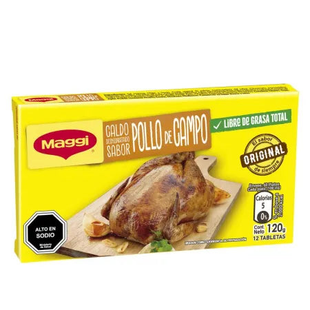 Caldo Sabor Pollo de Campo 12 Tabletas Maggi 120g