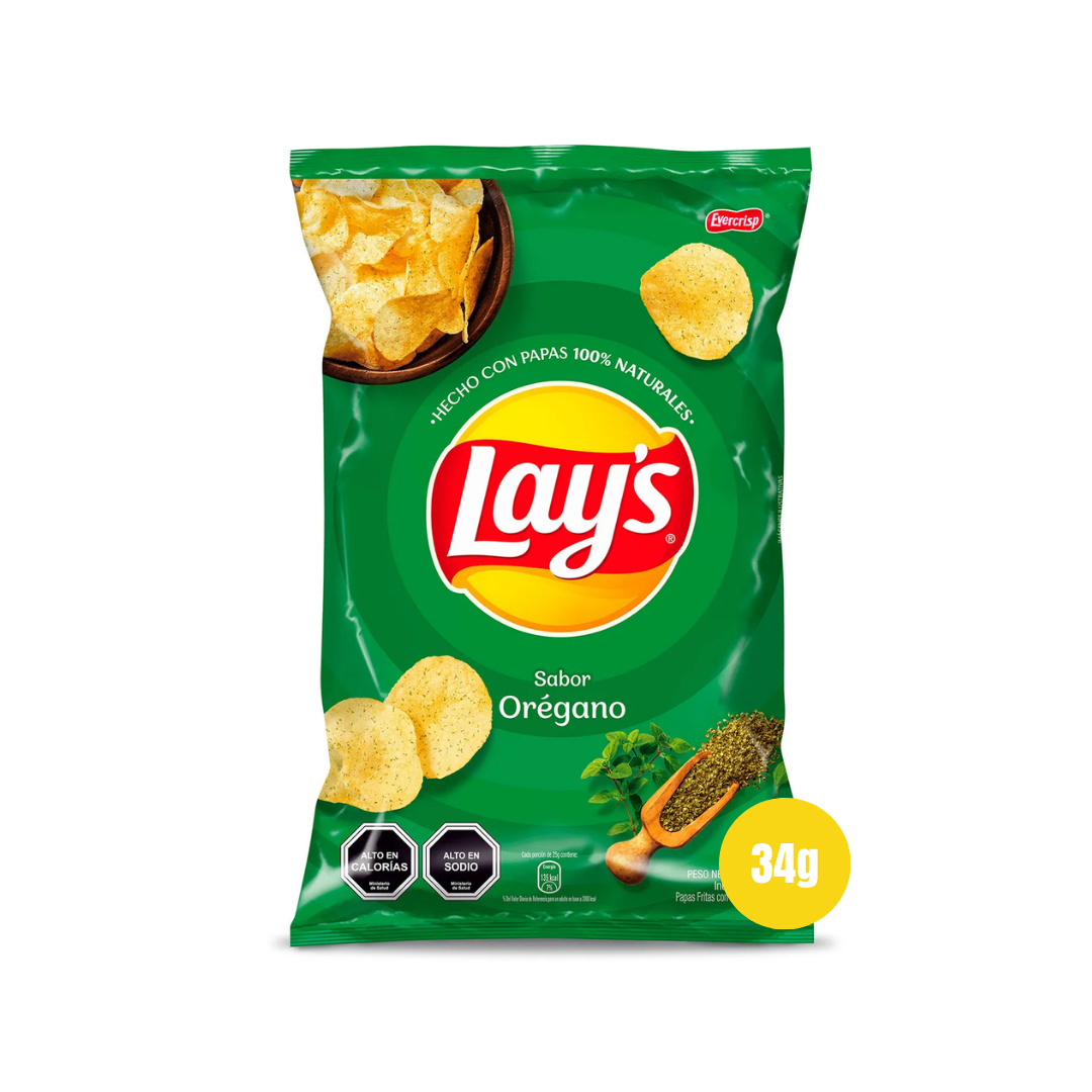 Papas Lays Oregano 34g