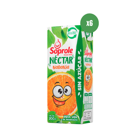 Nectar Naranja Soprole 200ml 6un