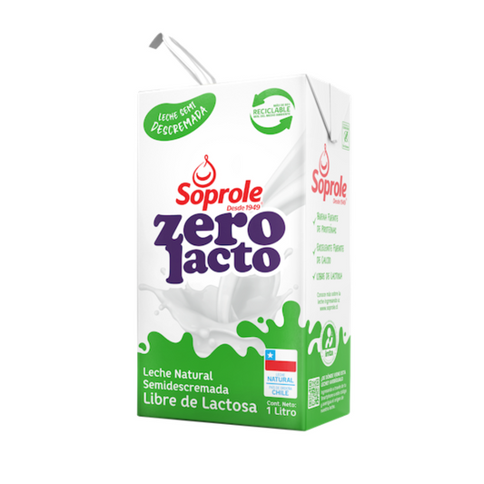 Leche Semi Descremada Sin Lactosa Soprole 1L